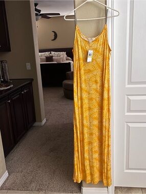 Michael Kors Yellow Printed Maxi Dress
